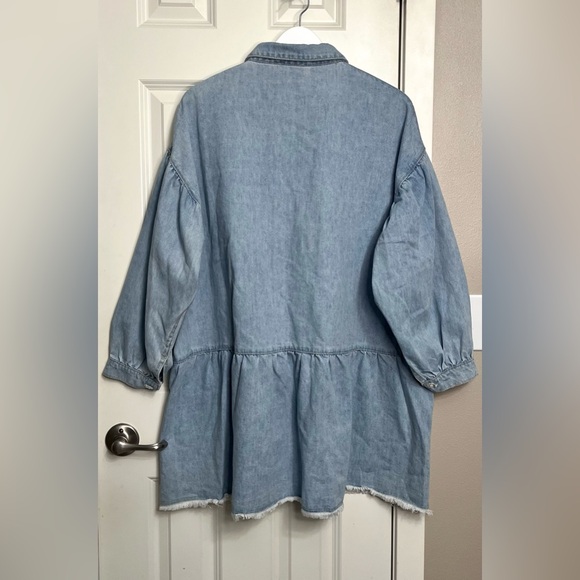 Pink Lily Long Sleeve Button Down Mini Dress NWOT - Picture 2 of 3